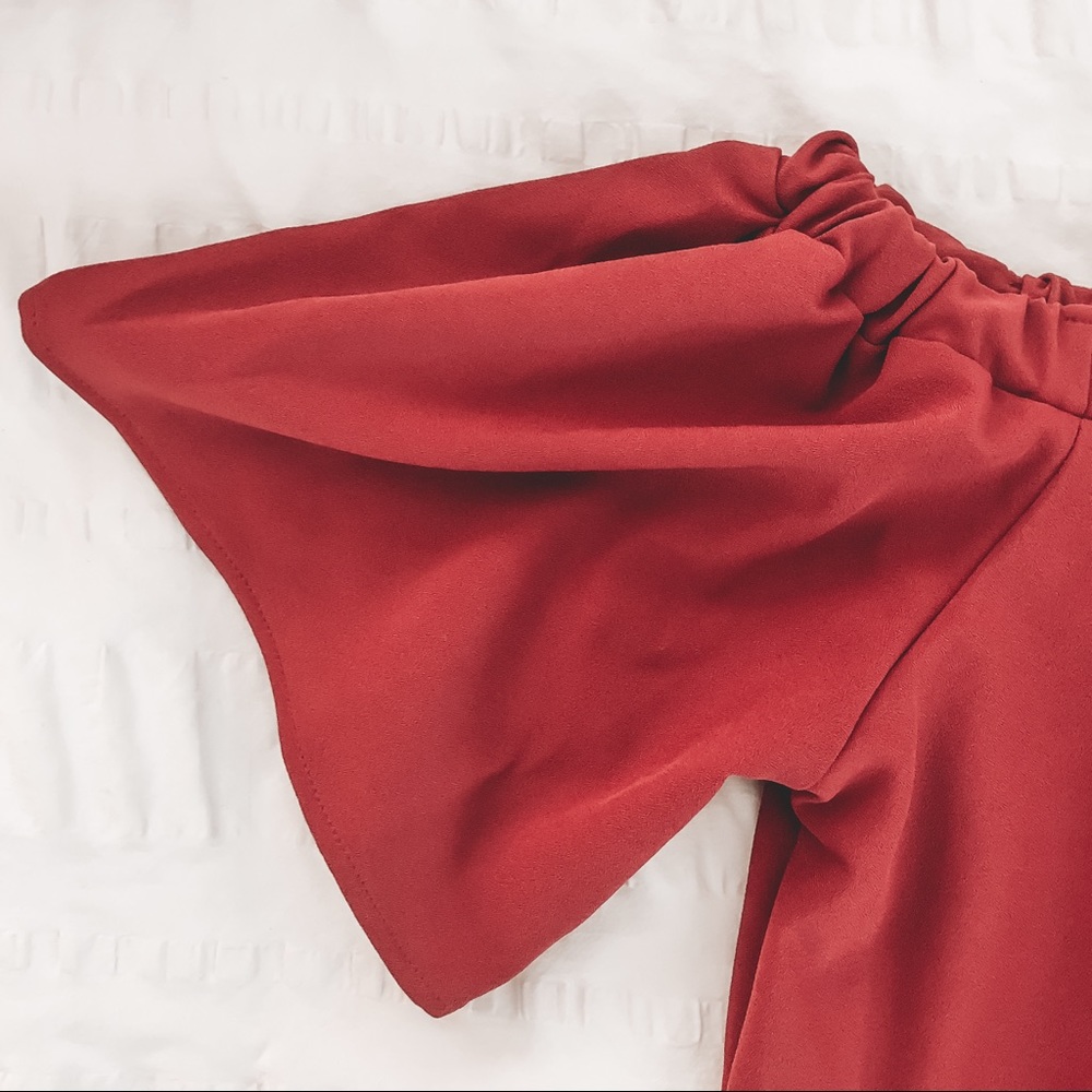 Little Red Off-Shoulder Dress